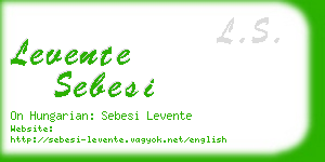 levente sebesi business card